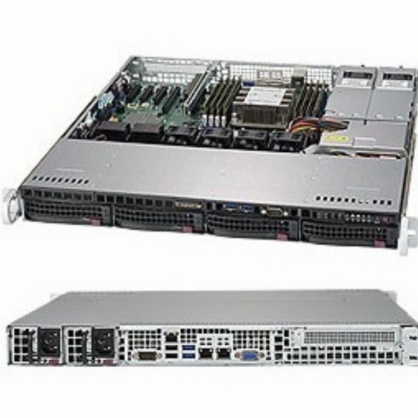 Barebone Server 1 U Single 3647 4 Hot-swap 3.5" 400W Platinum SuperServer 5019P-MTR
