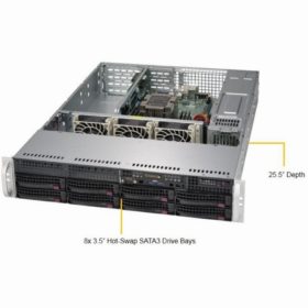 Barebone Server 2 U Single 3647  8 Hot-swap 3.5"  500W Redundant Platinum  SuperServer 5029P-WTR