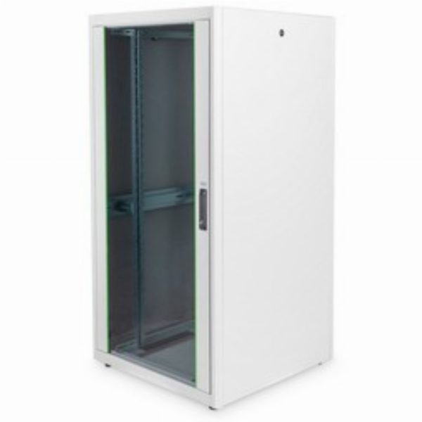 Netzwerkschrank freistehend 19" 32HE Digitus 1560x800x800 mm, Farbe Grau (RAL 7035), mit Glasfronttür