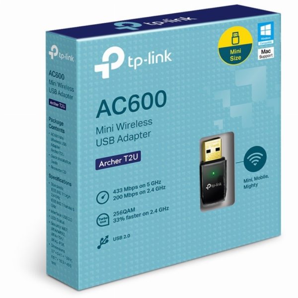 TP-Link Archer T2U V3 - AC600 Mini Dual Band Wi-Fi USB Adapter