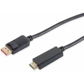 DisplayPort (ST) > HDMI (ST) 2m 4K 60Hz vergoldet Black