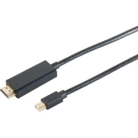 mini DisyplayPort (ST) > HDMI (ST) 1m 4K 60Hz vergoldet Black