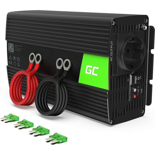 Green Cell KFZ Spannungswandler Power Inverter 24V > 230V 3000/6000W Black