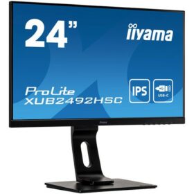 60,5cm/23.8'' (1920x1080) Iiyama ProLite XUB2492HSC 16:9 4ms IPS HDMI DisplayPort USB-C VESA Pivot Speaker FullHD Black
