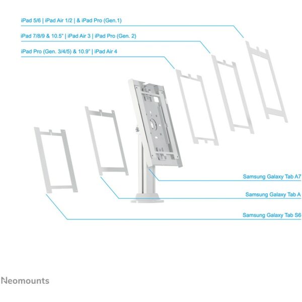 drehbare Tablet-Tischhalterung für 9,7-11'' Tablets DS15-640WH1 Neomounts White