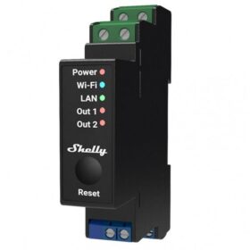 Shelly Relais "Pro 2PM" WLAN LAN Max. 25A 2 Kanäle 1 Phase BT Messfunktion DIN-Rail