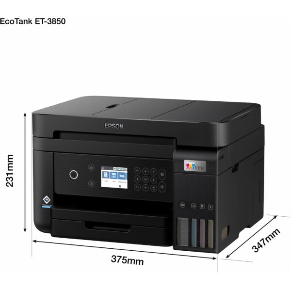 T Epson EcoTank ET-3850 Tintenstrahldrucker 3in1/A4/WiFi/WLAN/ADF/Duplex