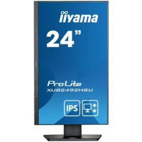 61cm/23,8'' (1920x1080) iiyama ProLite XUB2492HSU-B5 16:9 4ms IPS HDMI DisplayPort VGA USB 3.0 VESA Pivot Speaker FullHD Black