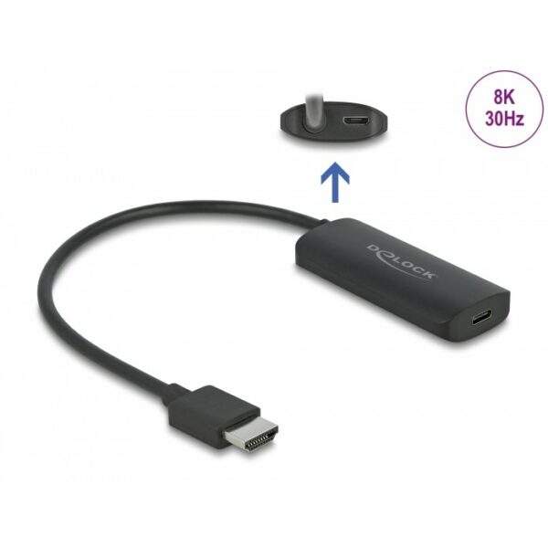 Adapter HDMI > USB-C (ST-BU) 8K DeLOCK Black