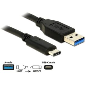 KAB USB3.1 USB Typ-A Stecker > USB Type-C™ Stecker 1,0 m schwarz Delock