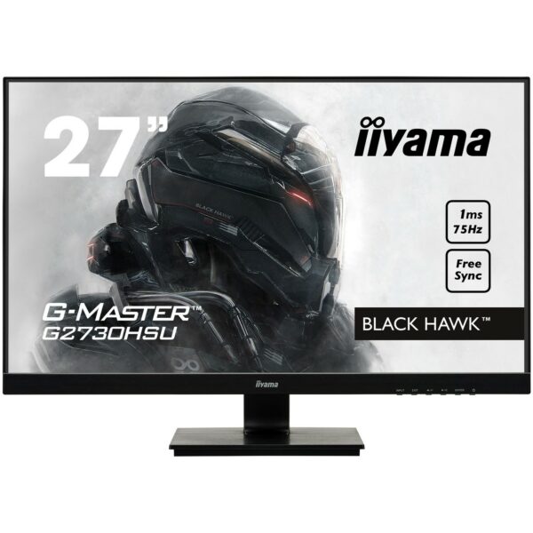 B1 TFT 68,6cm/27'' (1920x1080) iiyama G-Master Black Hawk Gaming G2730HSU-B1 1ms 16:9 75Hz USB VGA HDMI DisplayPort VESA Speaker Full HD Black