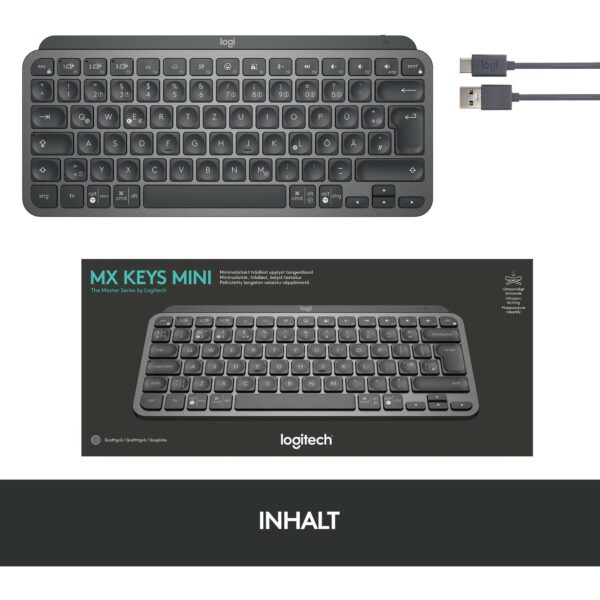 Logitech MX Keys Mini - Tastatur Hintergrundbeleuchtung QWERTZ DE
