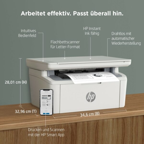 L HP LaserJet MFP M140w S/W-Laserdrucker 3in1 A4 WLAN WiFi 150 Blatt