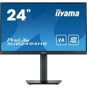 24''/60,5cm (1920x1080) iiyama ProLite XUB2494HS-B2 16:9 4ms HDMI DisplayPort VESA Pivot Speaker FullHD Black