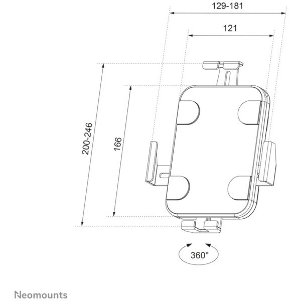 Neomounts WL15-625WH1 drehbare Tablet-Wandhalterung für 7,9-11'' Tablets White