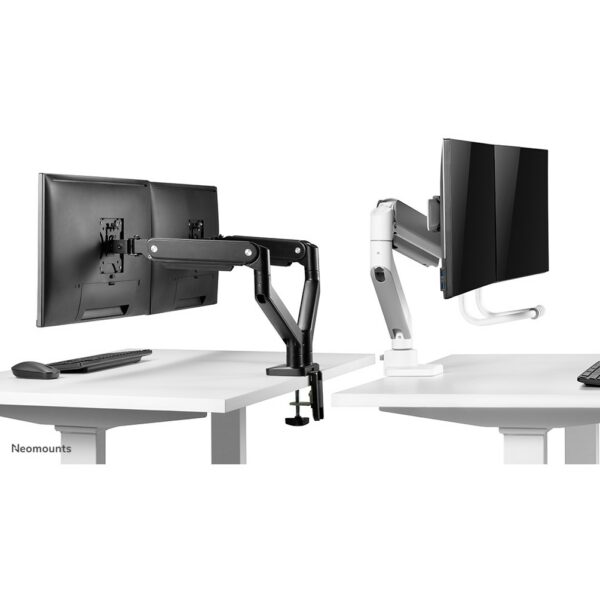 Full Motion Tischhalterung für zwei Flachbildschirme 17-32'' 7KG 2x 8KG White Neomounts