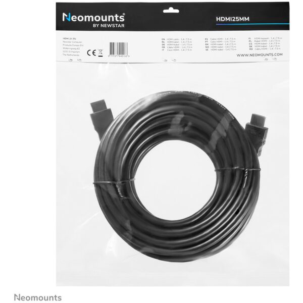 Neomounts HDMI25MM HDMI 14 Kabel, High speed, HDMI 19 Pins M/ M, 7,5 Meter KG
