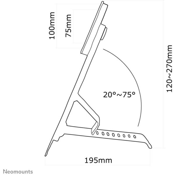 Tischhalterung für Flachbildschirme bis 27" (69 cm) 10KG FPMA-D825BLACK Neomounts
