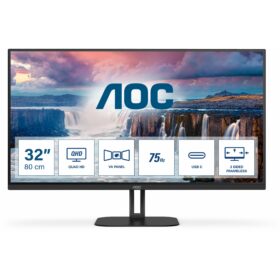 81,3cm/32'' (2560x1440) AOC Value-line Q32V5CE/BK - V5 Series 16:9 2xHDMI DisplayPort USB-C VESA Speaker QHD Black