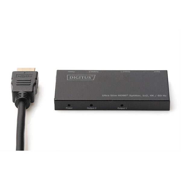 Adapter Ultra Slim 4K HDMI Audio/Video Splitter 2xHDMI DIGITUS