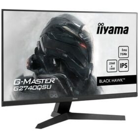 68,6cm/27'' (2560x1440) Iiyama G-MASTER Black Hawk G2740QSU-B1 Gaming 16:9 1ms 75Hz HDMI DisplayPort VESA Speaker QHD Black