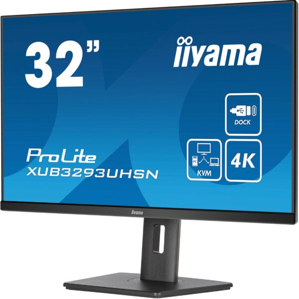 81,3cm/32'' (3840x2160) Iiyama LCD Business XUB3293UHSN-B5 IPS 4ms HDMI DisplayPort USB-C UHD Black