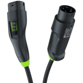 EM Green Cell HABU Elektroauto Ladekabel/electric car charging cable Typ 2 11KW 6-16A 7m Bluetooth LCD-Display Black