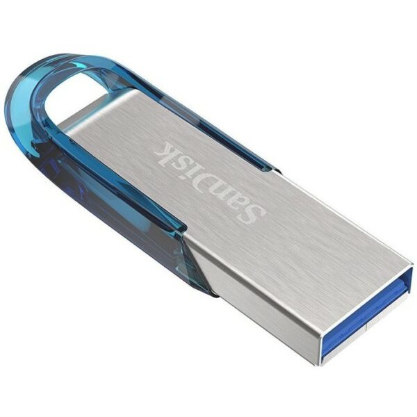 STICK SanDisk Ultra Flair - 64 GB - 3.2 Gen 1 - Blau - Silber