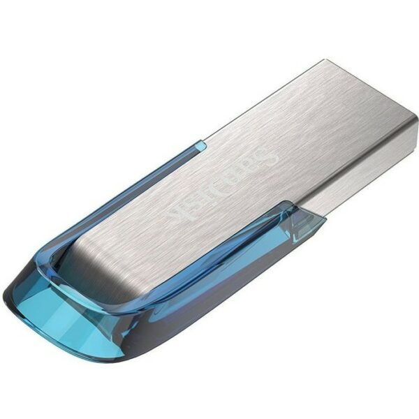 STICK SanDisk Ultra Flair - 128 GB - 3,2 Gen 1 - Blau - Silber