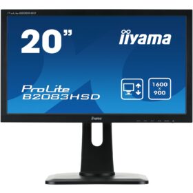 51cm/20" (1600x900) Iiyama ProLite B2083HSD-1 DVI/VGA/Speaker Black