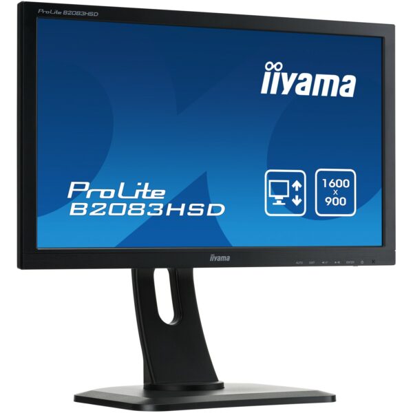 51cm/20" (1600x900) Iiyama ProLite B2083HSD-1 DVI/VGA/Speaker Black