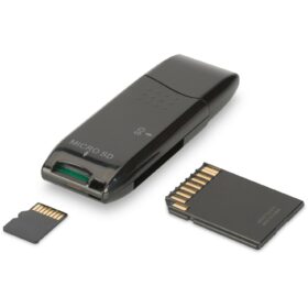 CardReader USB 2.0 SD/Micro SD für SD (SDHC/SDXC) und TF (Micro-SD) Karten DIGITUS