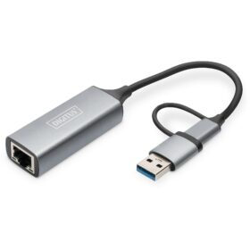 USB-C Adapter DIGITUS USB3,0/USB C 3,1 > 2,5G Ethernet