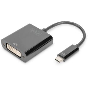 DIGITUS USB Type-C > DVI 10cm Schwarz