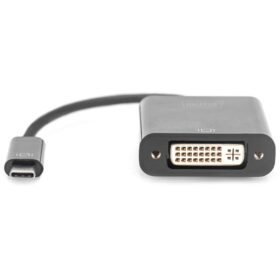DIGITUS USB Type-C > DVI 10cm Schwarz