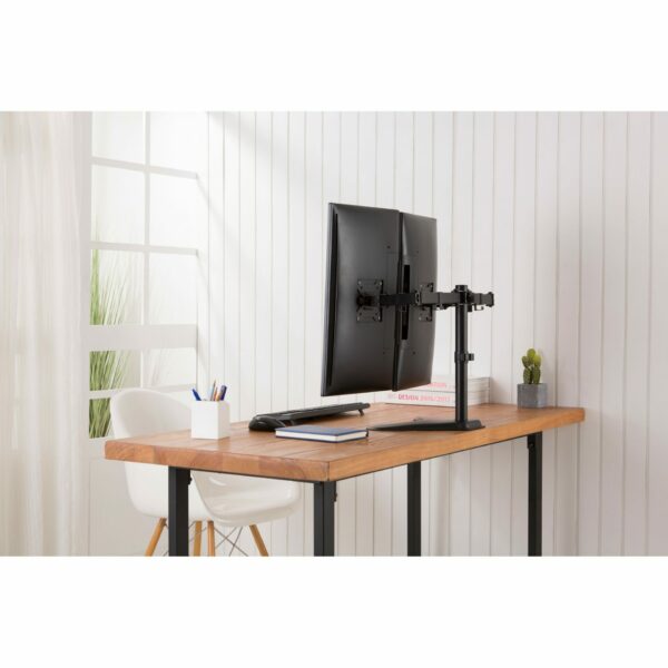 Monitorhalterung für 2 Monitore 2x 15-32" 2x 8KG DIGITUS schwarz Standfuß DA-90401