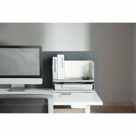 Digitus Desktop Organizer mit Qi-Ladegerät Weiß/Grau