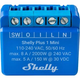 Home Shelly Relais "Plus 1 Mini" WLAN BT max. 8A 1 Kanal Unterputz