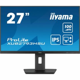 68,6cm/27" (1920x1080) Iiyama ProLite XUB2793HSU-B6 16:9 FHD IPS 100Hz 1ms HDMI DP Pivot VESA Speaker Black